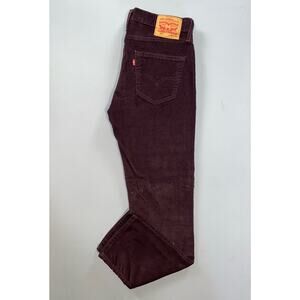 Levi's 511 Slim Fit 5-Pocket Jeans Style Corduroy Pants, Cords. Purple, 34X32.